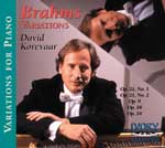David Korevaar - Brahms: Variations for Piano (CD)